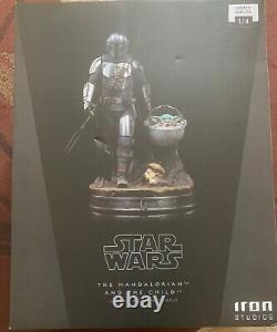 Iron Studios The Mandalorian and Child 14 Statue Star Wars New