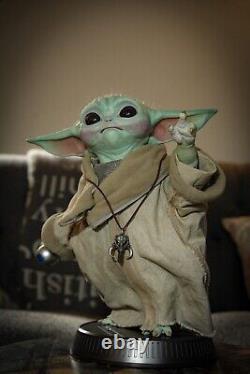 Sideshow Star Wars Child Grogu Modified To Pose With Beskar And Props Life Sized