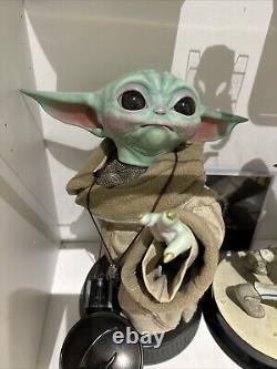 Sideshow Star Wars Child Grogu Modified To Pose With Beskar And Props Life Sized