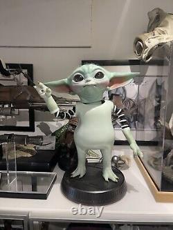 Sideshow Star Wars Child Grogu Modified To Pose With Beskar And Props Life Sized