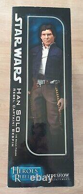 Star Wars Heroes of the Rebellion Han Solo Rebel Captain Bespin 1/6 Sideshow