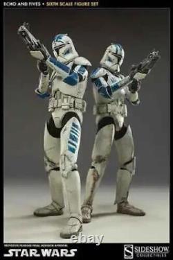 Star Wars Sideshow ECHO & FIVES Sixth Scale 1/6 Scale Clone Troopers Unopened