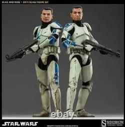 Star Wars Sideshow ECHO & FIVES Sixth Scale 1/6 Scale Clone Troopers Unopened