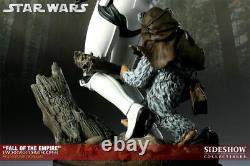 Star Wars Sideshow Fall of the Empire Ewoks vs. Stormtrooper Diorama RARE