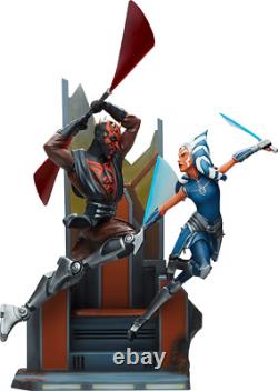 Star Wars The Clone Wars Ahsoka Tano Vs Darth Maul Diorama statue Sideshow