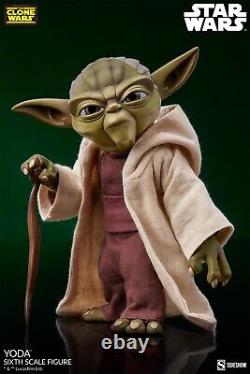 Star Wars The Clone Wars Animated Yoda Jedi Master Sixth Scale figure Sideshow