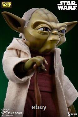 Star Wars The Clone Wars Animated Yoda Jedi Master Sixth Scale figure Sideshow