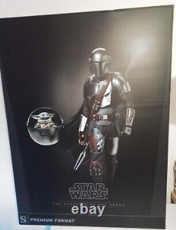 THE MANDALORIAN PREMIUM FORMAT FIGURE Star Wars Sideshow 1/4 Scale NEW