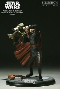 Duel de Sideshow avec le Comte Dooku contre Yoda 1/9 Star Wars Ep. II Édition Limitée Diorama