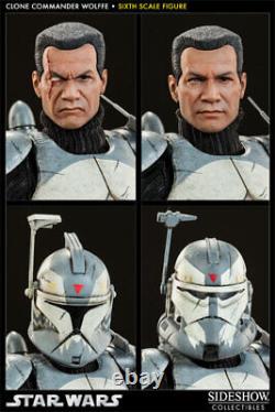 Figurine à l'échelle 1/6 du commandant Wolffe de Star Wars : The Clone Wars, nouvelle dans la série des figurines de collection.