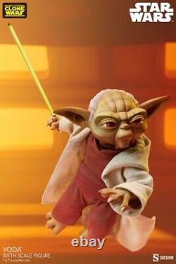 Guerre des étoiles Les Clone Wars Figurine à l'échelle 1:6 de Yoda Sideshow Toys