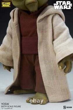 Guerre des étoiles Les Clone Wars Figurine à l'échelle 1:6 de Yoda Sideshow Toys