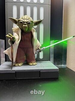 Guerre des étoiles / Les Guerres des Clones<br/>Maître Jedi Yoda
  <br/> 	 Figurines à l'échelle 1/6
<br/>	 Sideshow<br/>Neuf dans sa boîte