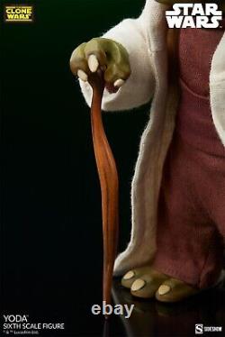 Guerres des étoiles: La Guerre des Clones Yoda Maître Jedi Figurine à l'échelle 1/6 animée Sideshow