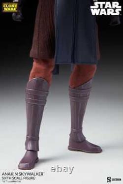 Star Wars Anakin Skywalker avec la figurine holographique Ahsoka Tano à l'échelle 1/6 de Sideshow