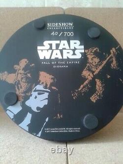 Star Wars Sideshow Chute de l'Empire Ewoks contre Stormtrooper Diorama RARE