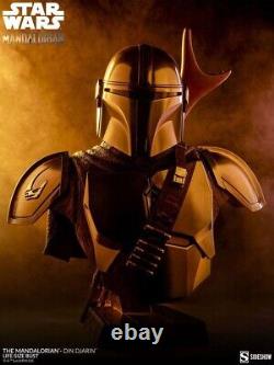 Statue grandeur nature de Din Djarin, figurine de Sideshow Star Wars The Mandalorian de 86 cm